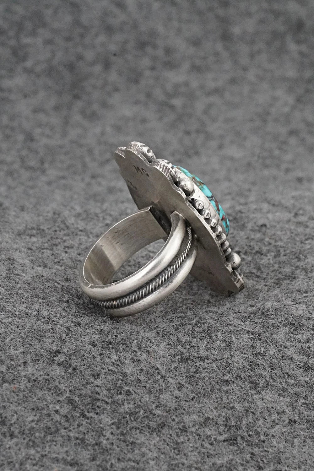Turquoise & Sterling Silver Ring - Michael Calladitto - Size 9