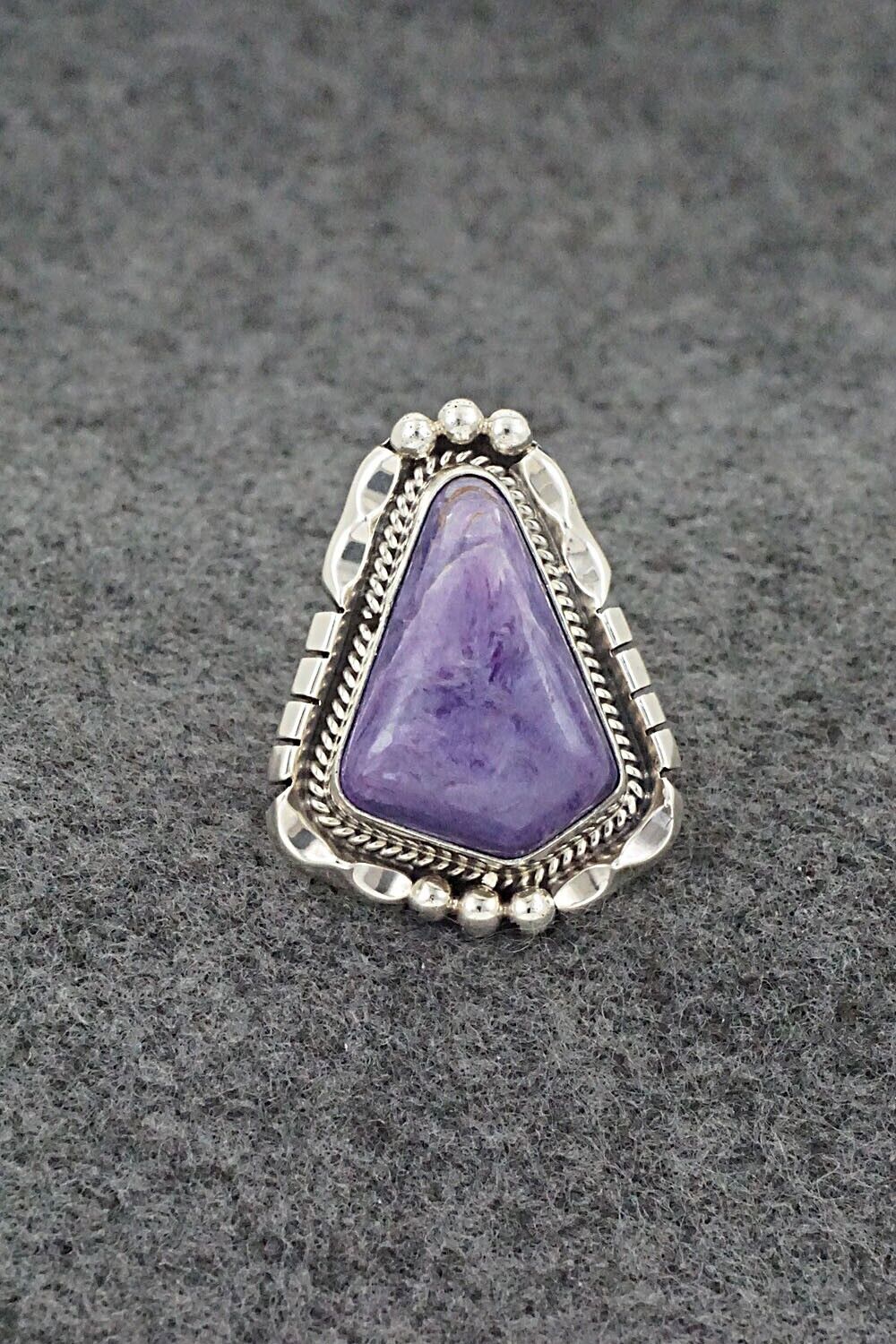 Charoite & Sterling Silver Ring - Samuel Yellowhair - Size 5.75