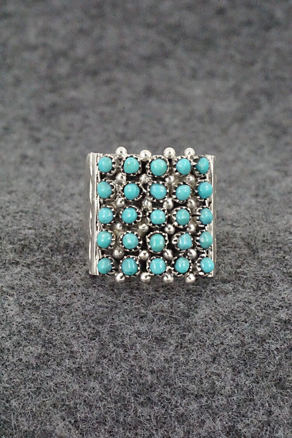 Turquoise & Sterling Silver Ring - Stephen Haloo - Size 7