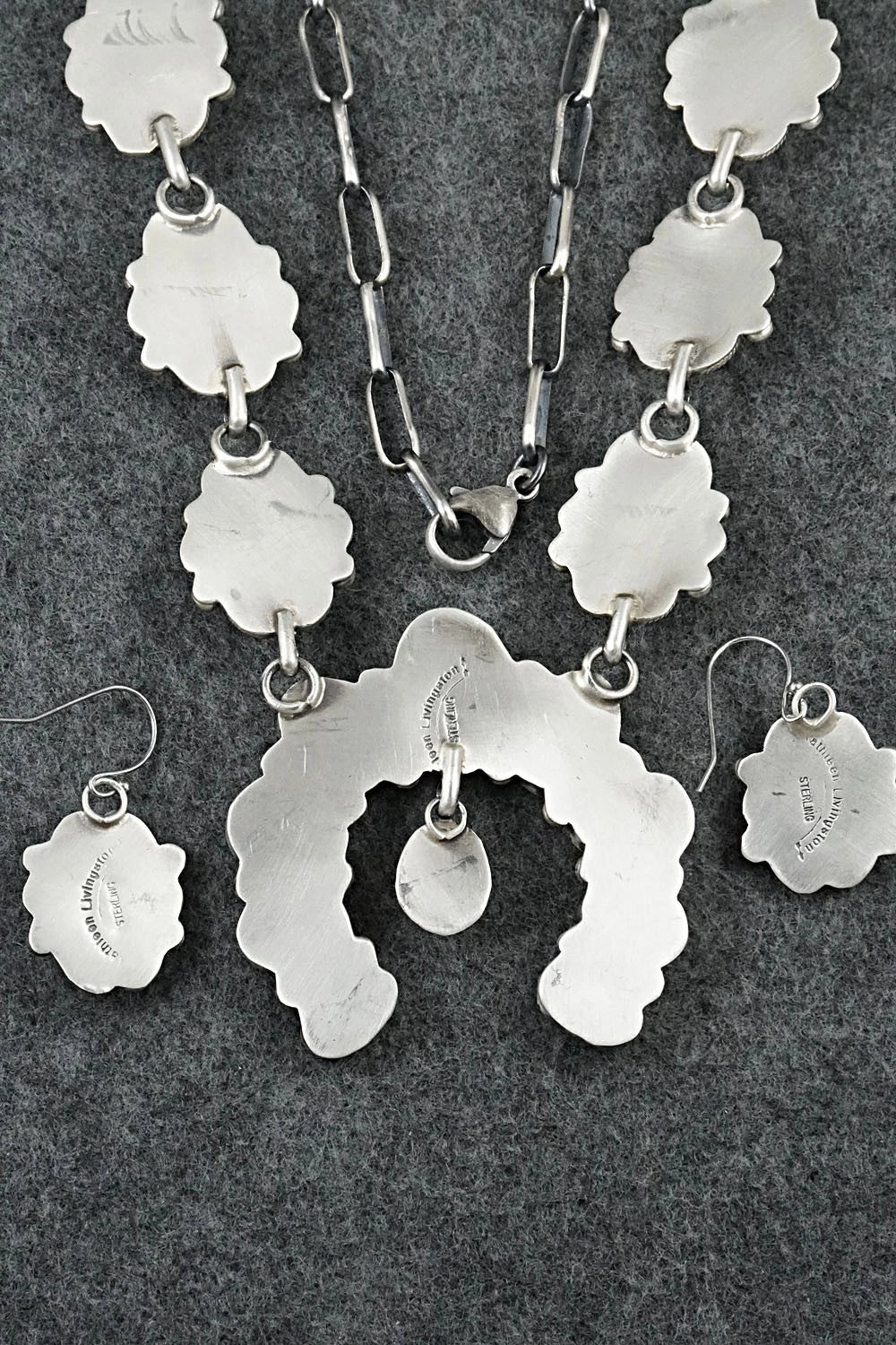 Turquoise & Sterling Silver Squash Blossom Set - Kathleen Livingston