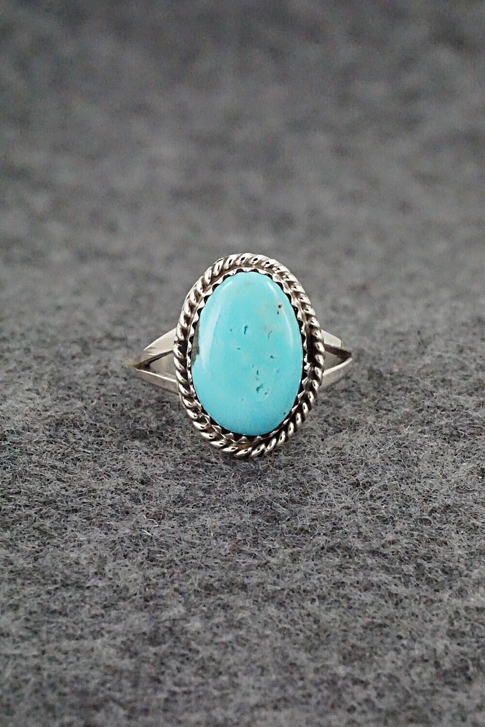 Turquoise & Sterling Silver Ring - Robert Martinez - Size 5.75