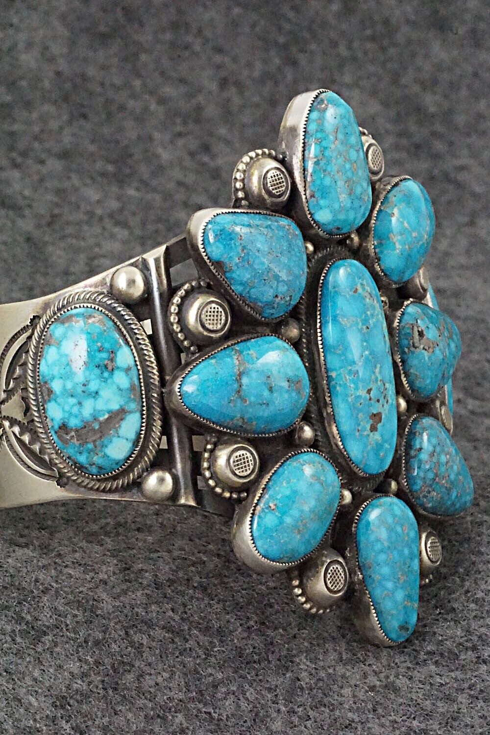 Turquoise and Sterling Silver Bracelet - Calvin Martinez