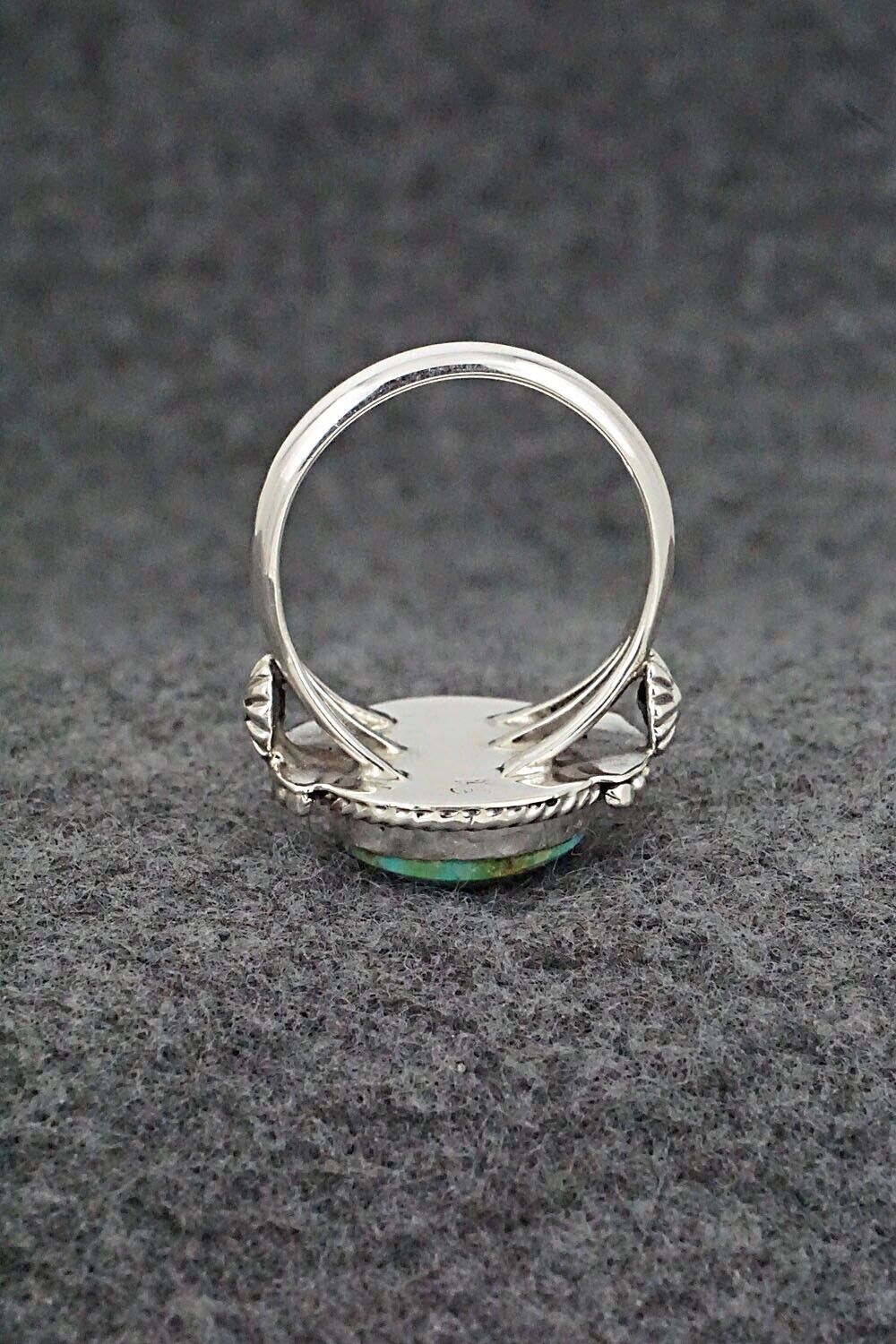 Turquoise & Sterling Silver Ring - Andrew Vandever - Size 8.75