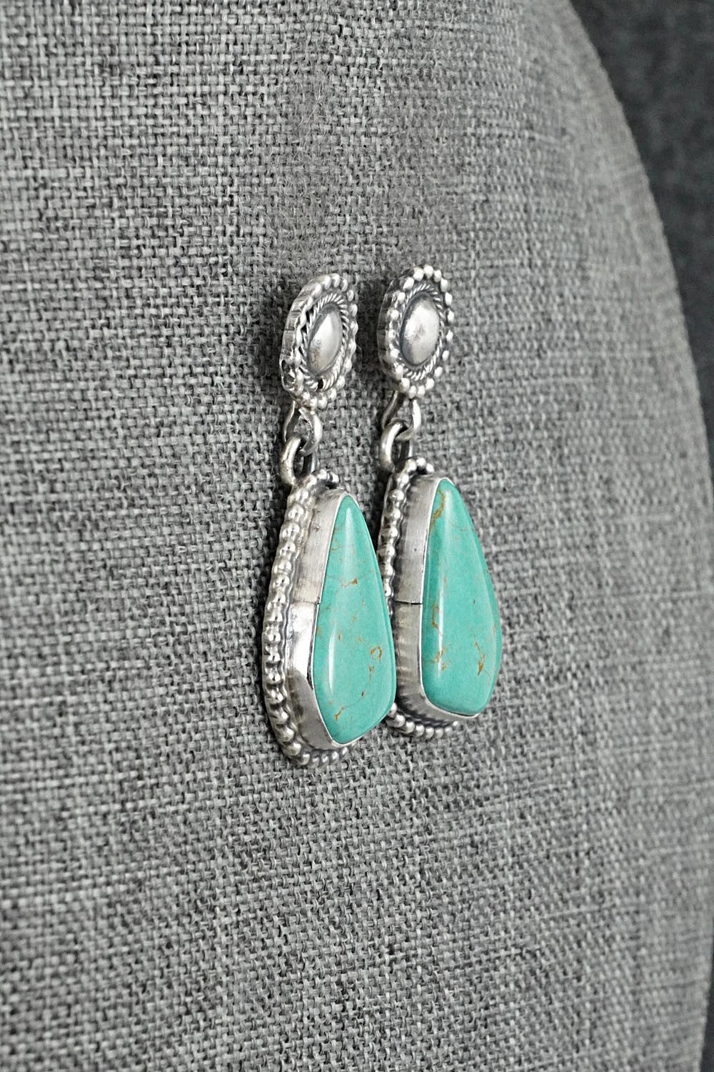 Turquoise & Sterling Silver Earrings - Darrin Livingston