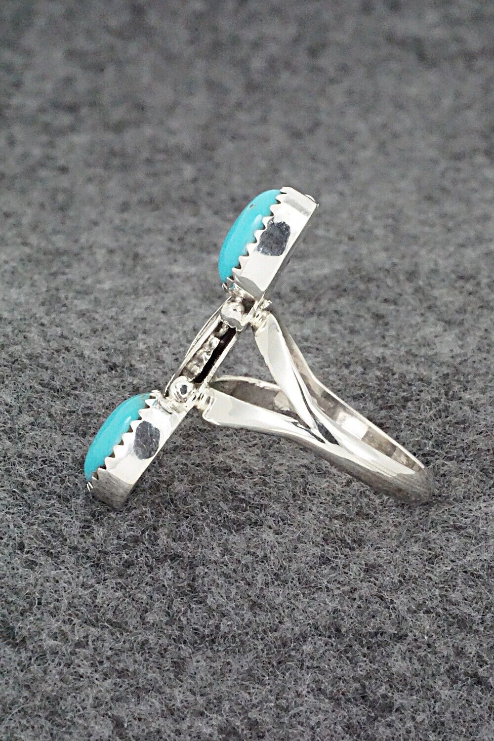 Turquoise & Sterling Silver Ring - Robert Martinez - Size 8.75