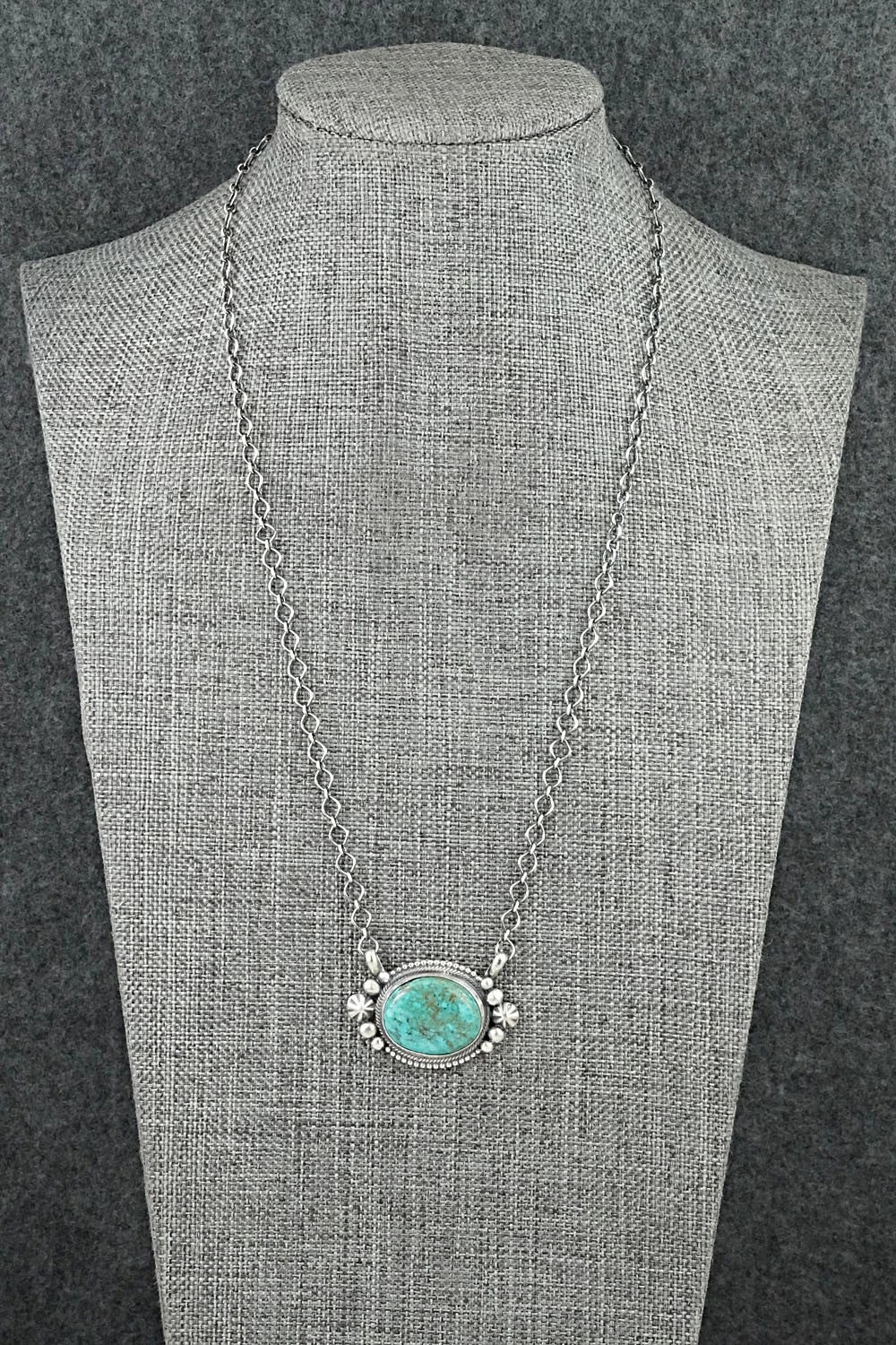 Turquoise & Sterling Silver Necklace - Darrin Livingston