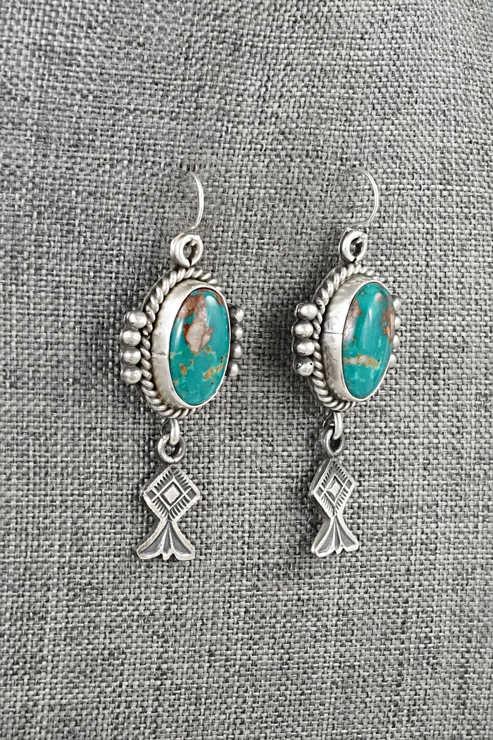 Turquoise & Sterling Silver Earrings - Michael Calladitto