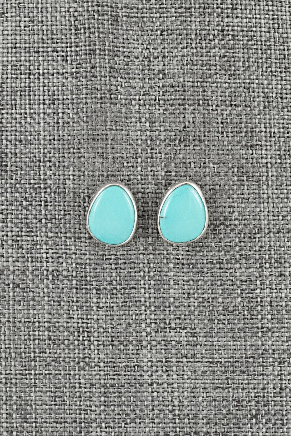 Turquoise & Sterling Silver Earrings - Eugene Gruber