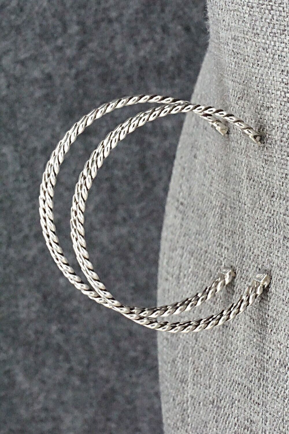 Sterling Silver Hoop Earrings - Elaine Tahe