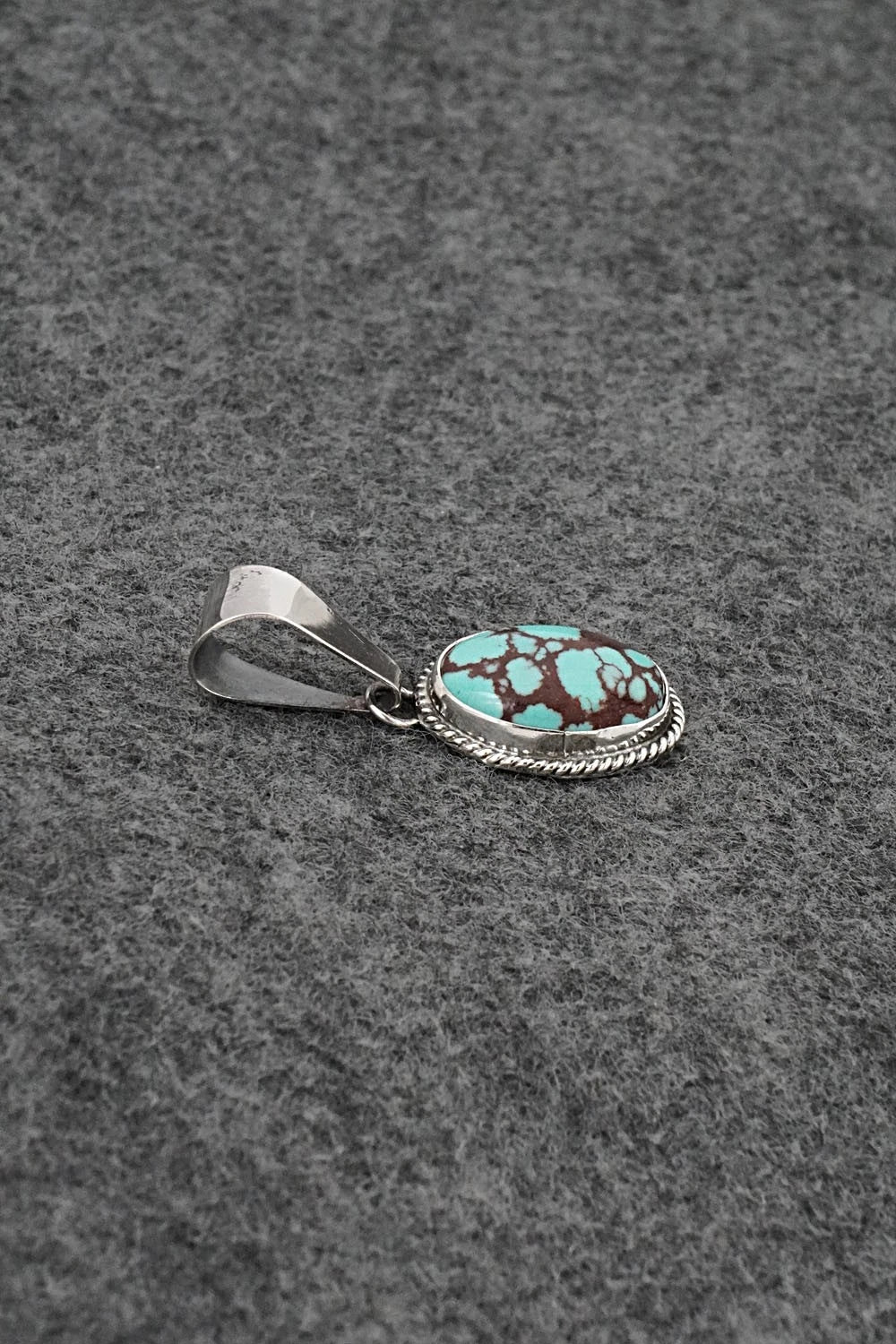 Turquoise & Sterling Silver Pendant - Eugene Gruber