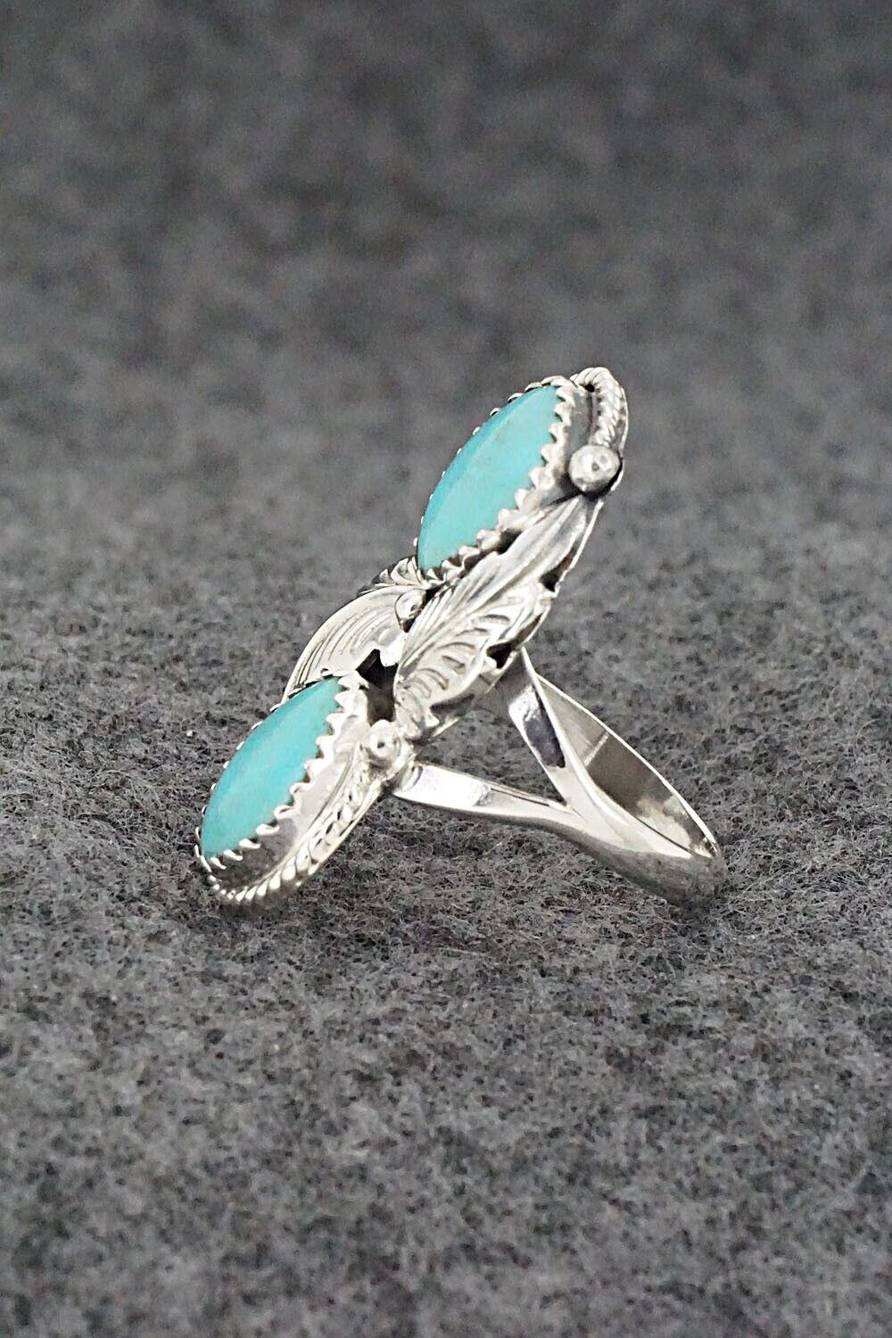 Turquoise & Sterling Silver Ring - Jerryson Henio - Size 6.25