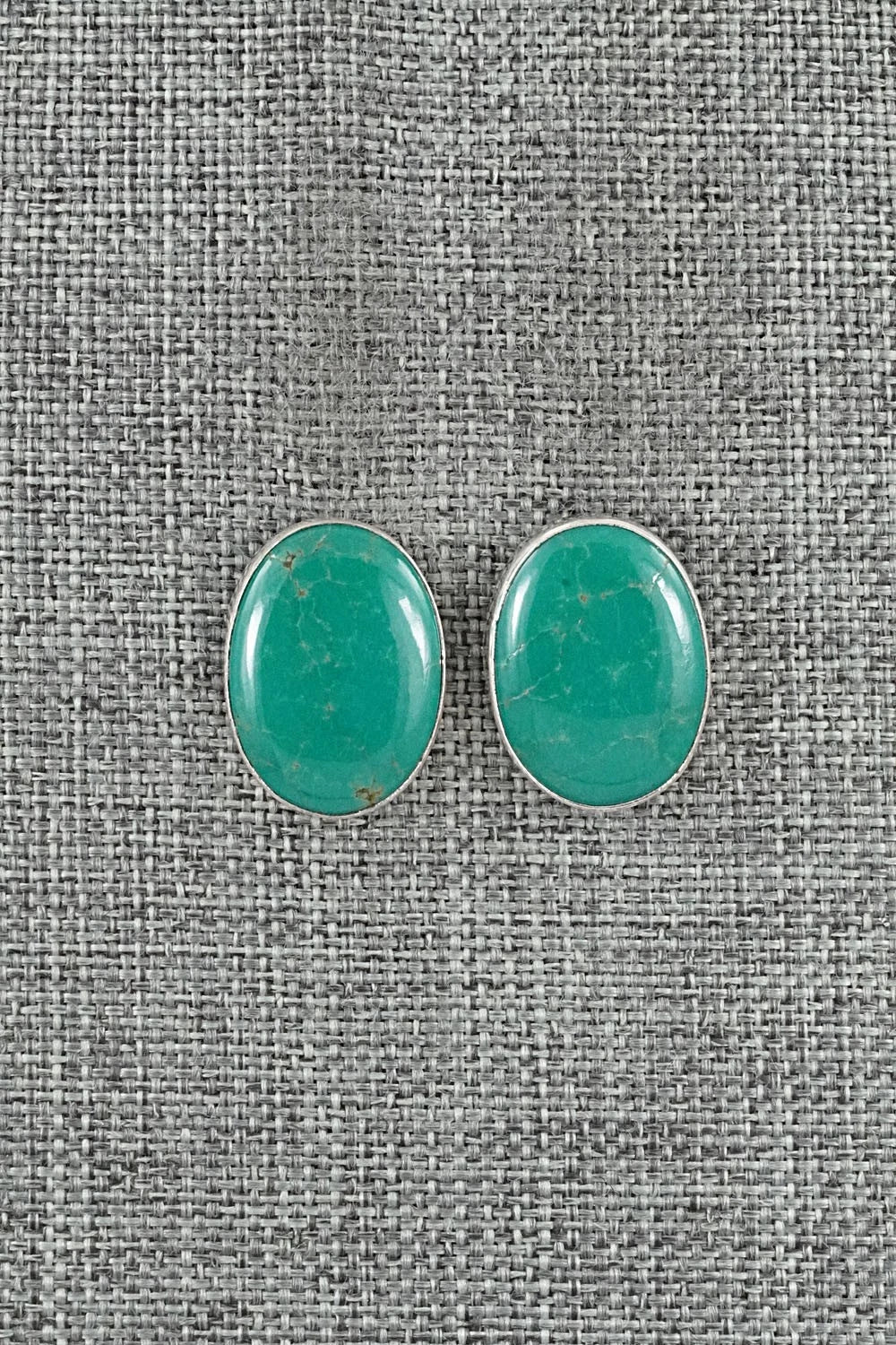 Turquoise & Sterling Silver Earrings - Eugene Gruber