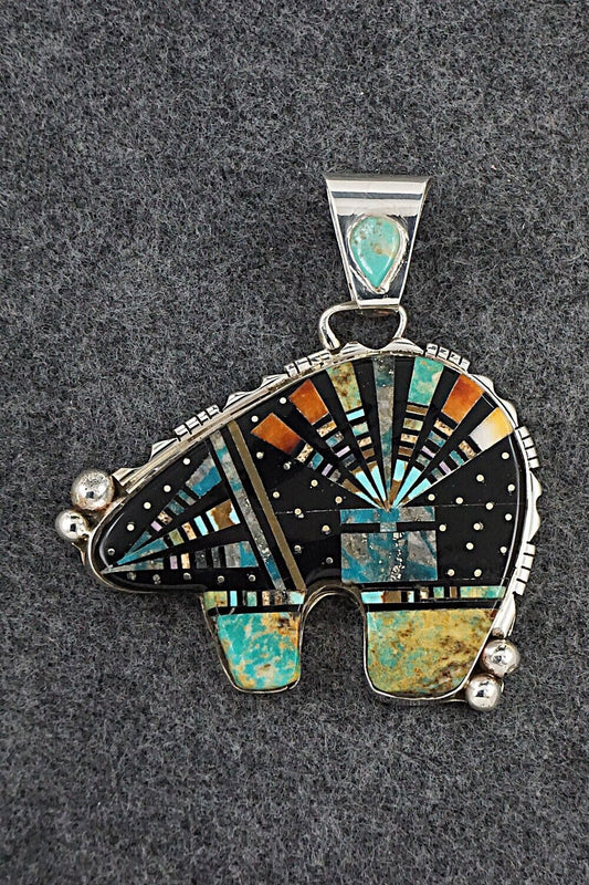 Multi Stone & Sterling Silver Pendant - Ray Jack