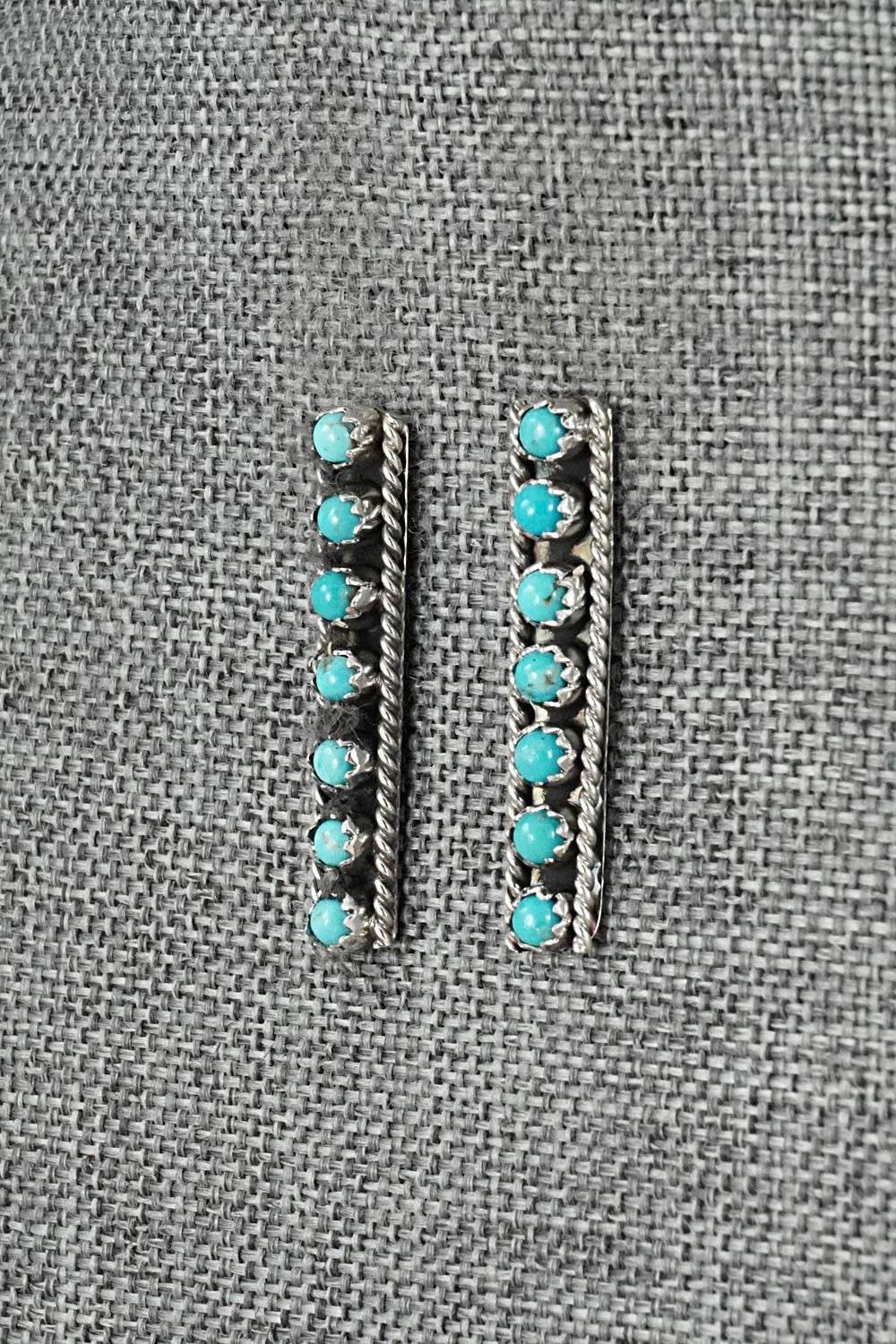 Turquoise & Sterling Silver Earrings - Dominic Duboise