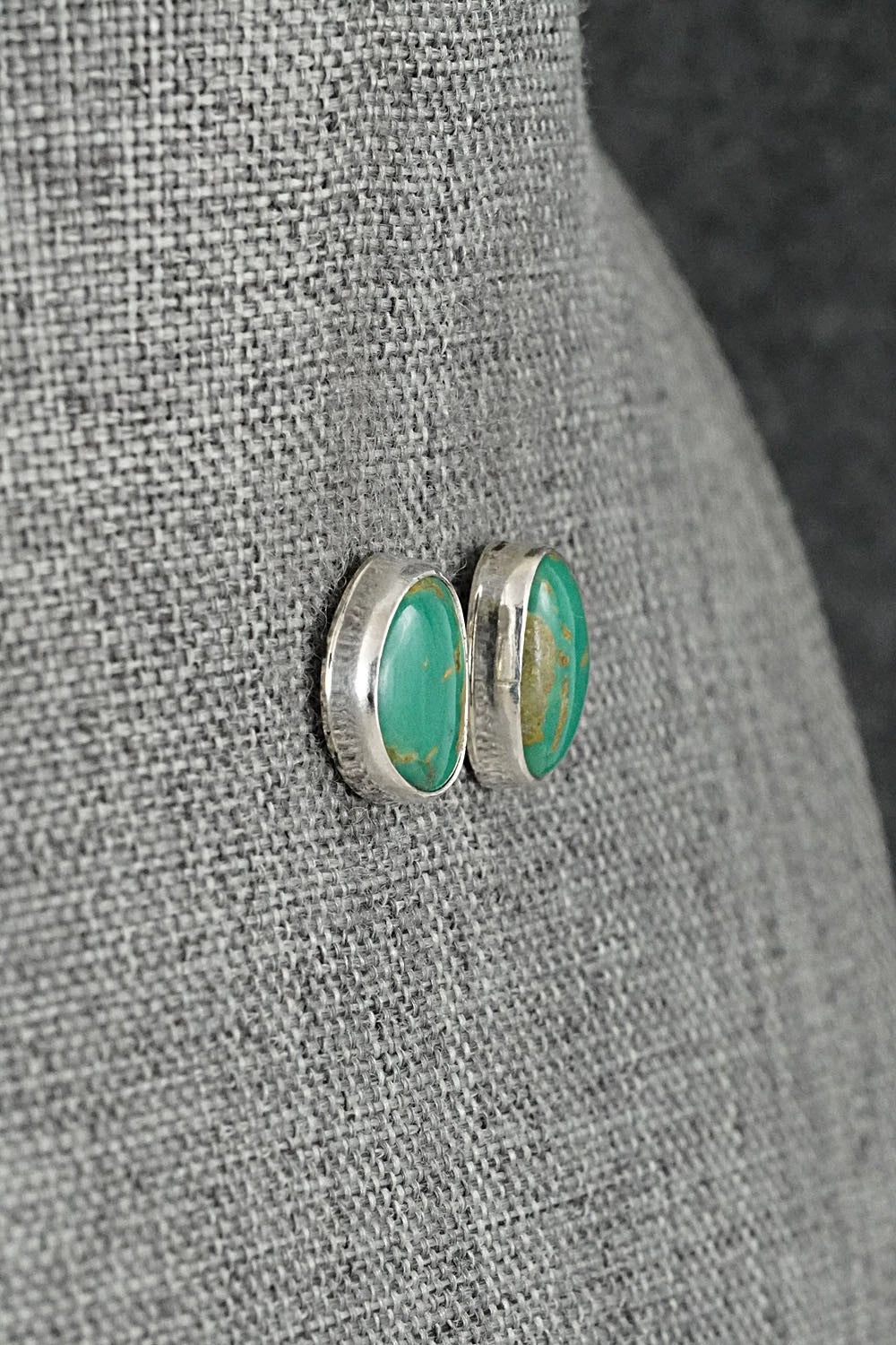 Turquoise & Sterling Silver Earrings - Rosemary Saunders