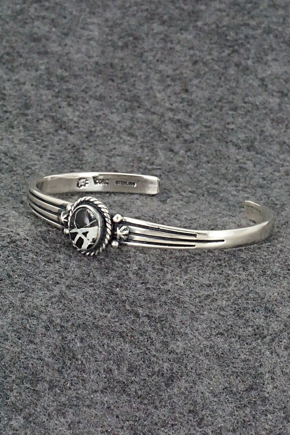 White Buffalo and Sterling Silver Bracelet - Raymond Coriz