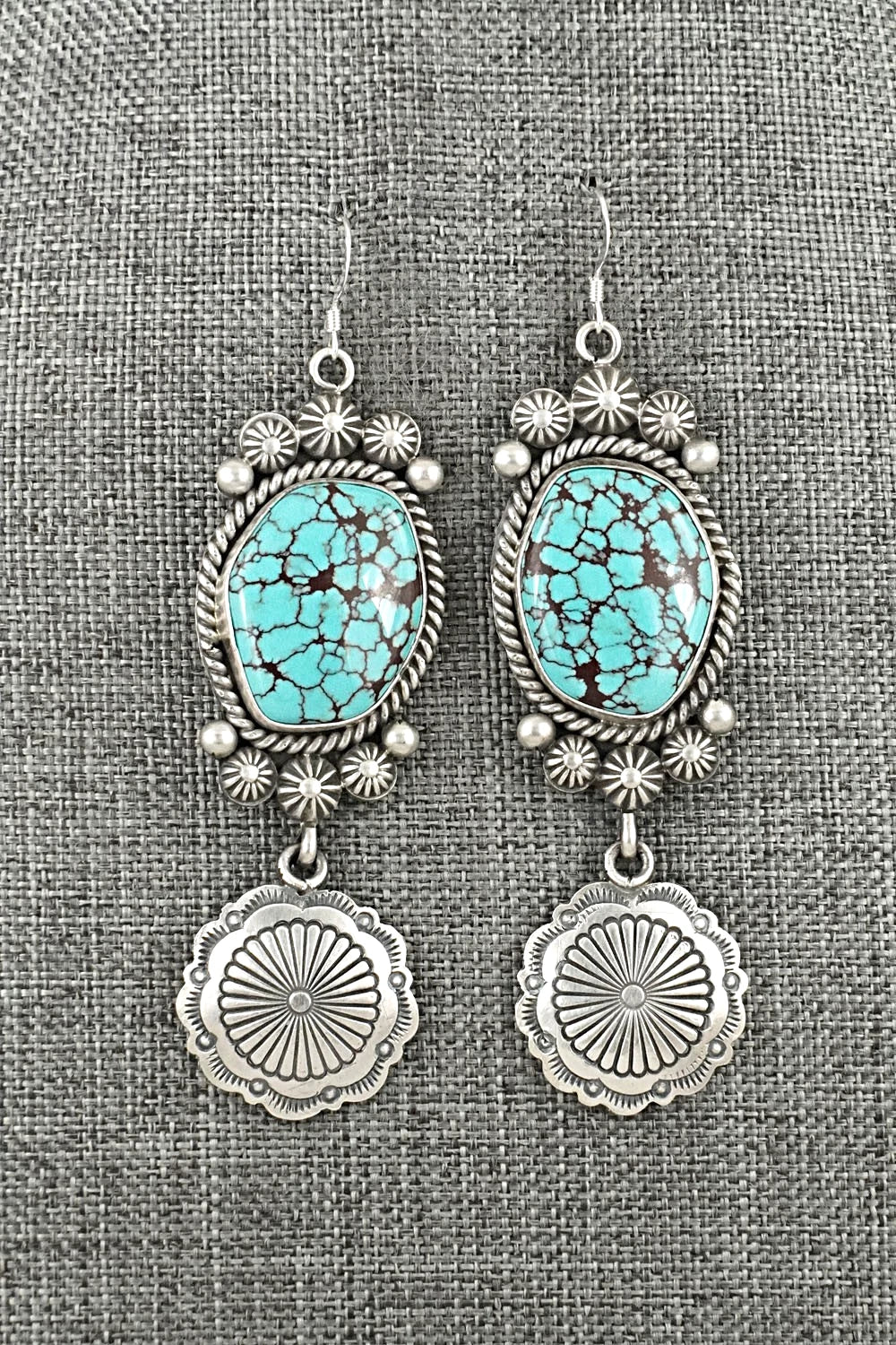 Turquoise & Sterling Silver Earrings - Michael Calladitto