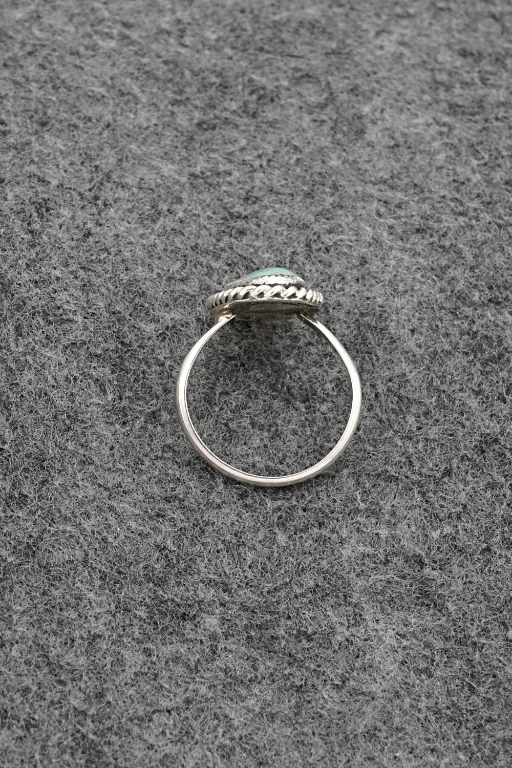 Turquoise & Sterling Silver Ring - Darius Arviso - Size 7.5