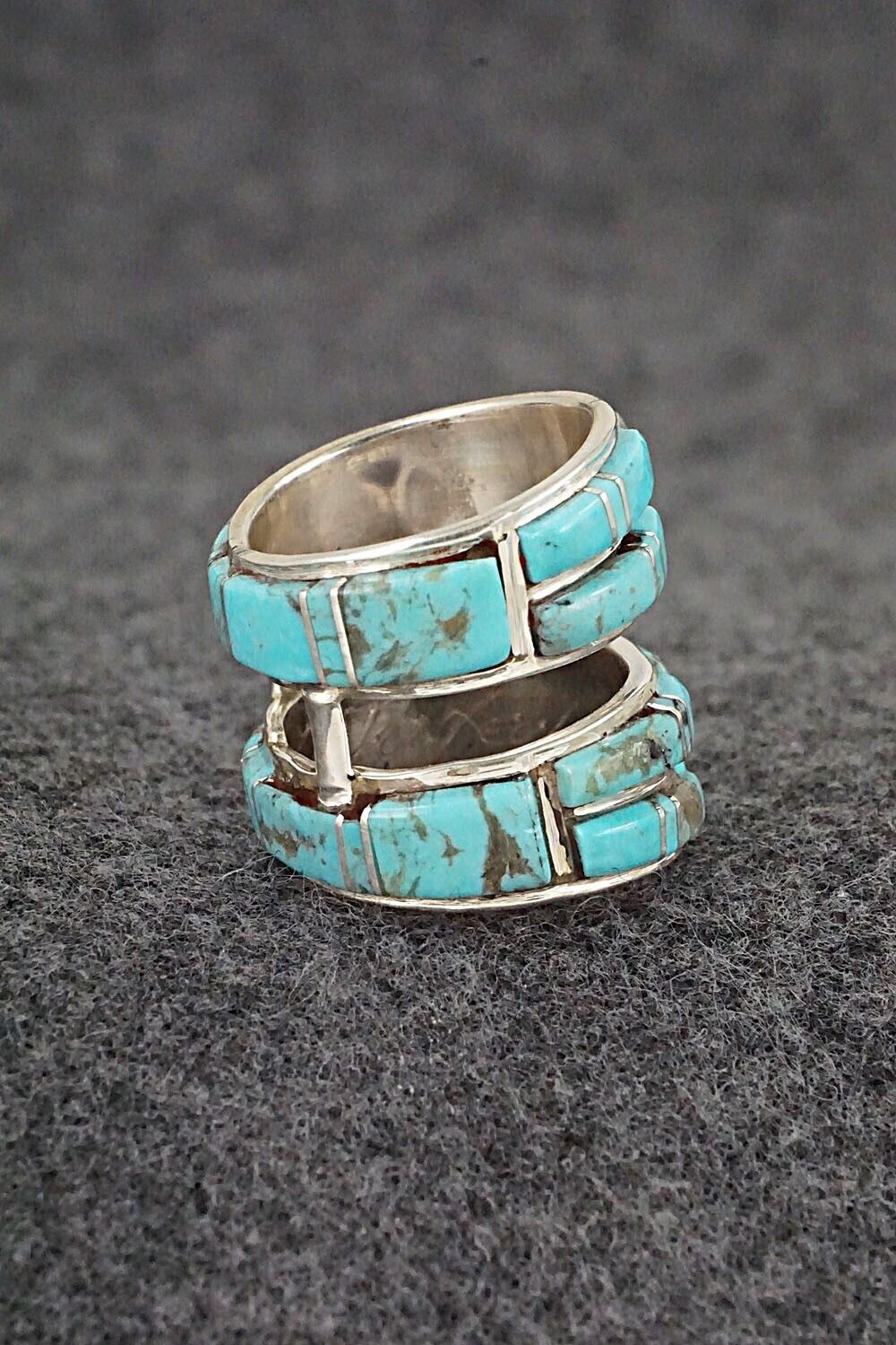 Turquoise & Sterling Silver Ring - Terrance Panteah - Size 6.5