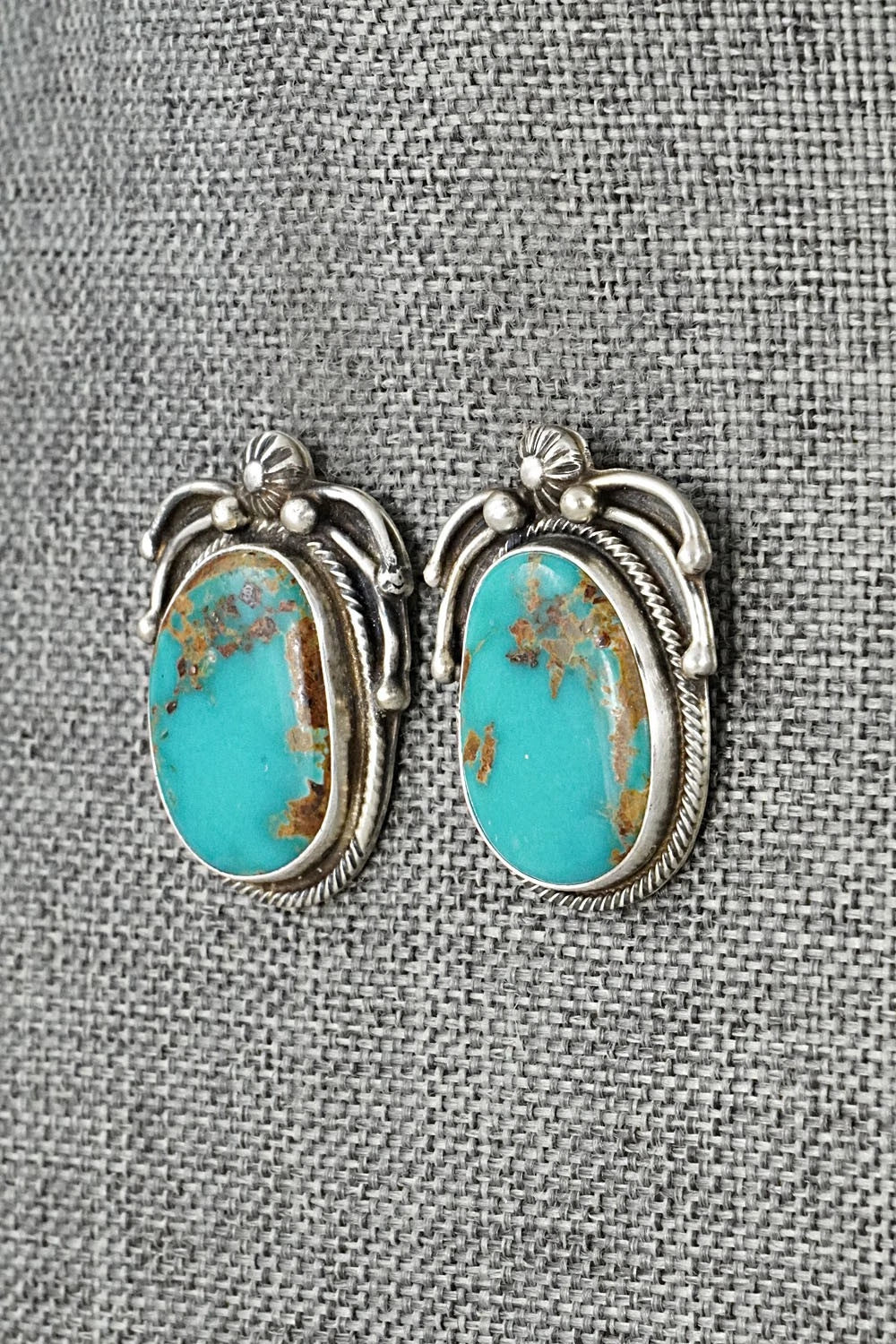 Turquoise & Sterling Silver Earrings - Kathleen Livingston