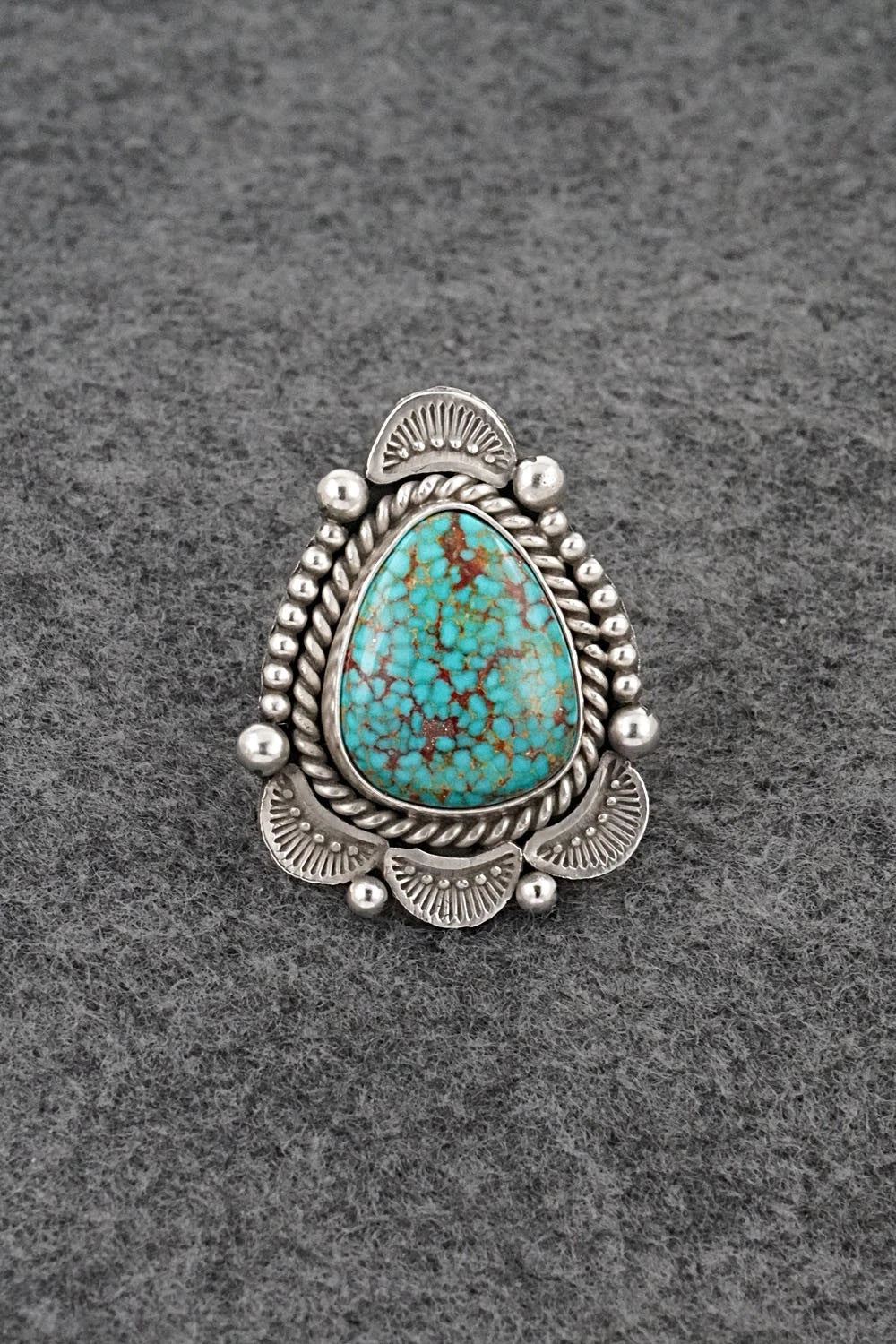 Turquoise & Sterling Silver Ring - Michael Calladitto - Size 9