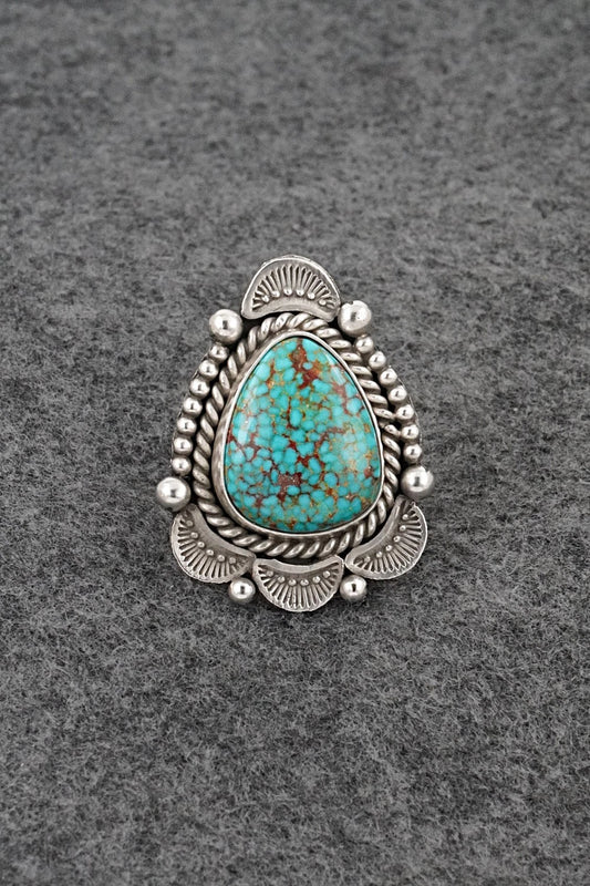 Turquoise & Sterling Silver Ring - Michael Calladitto - Size 9