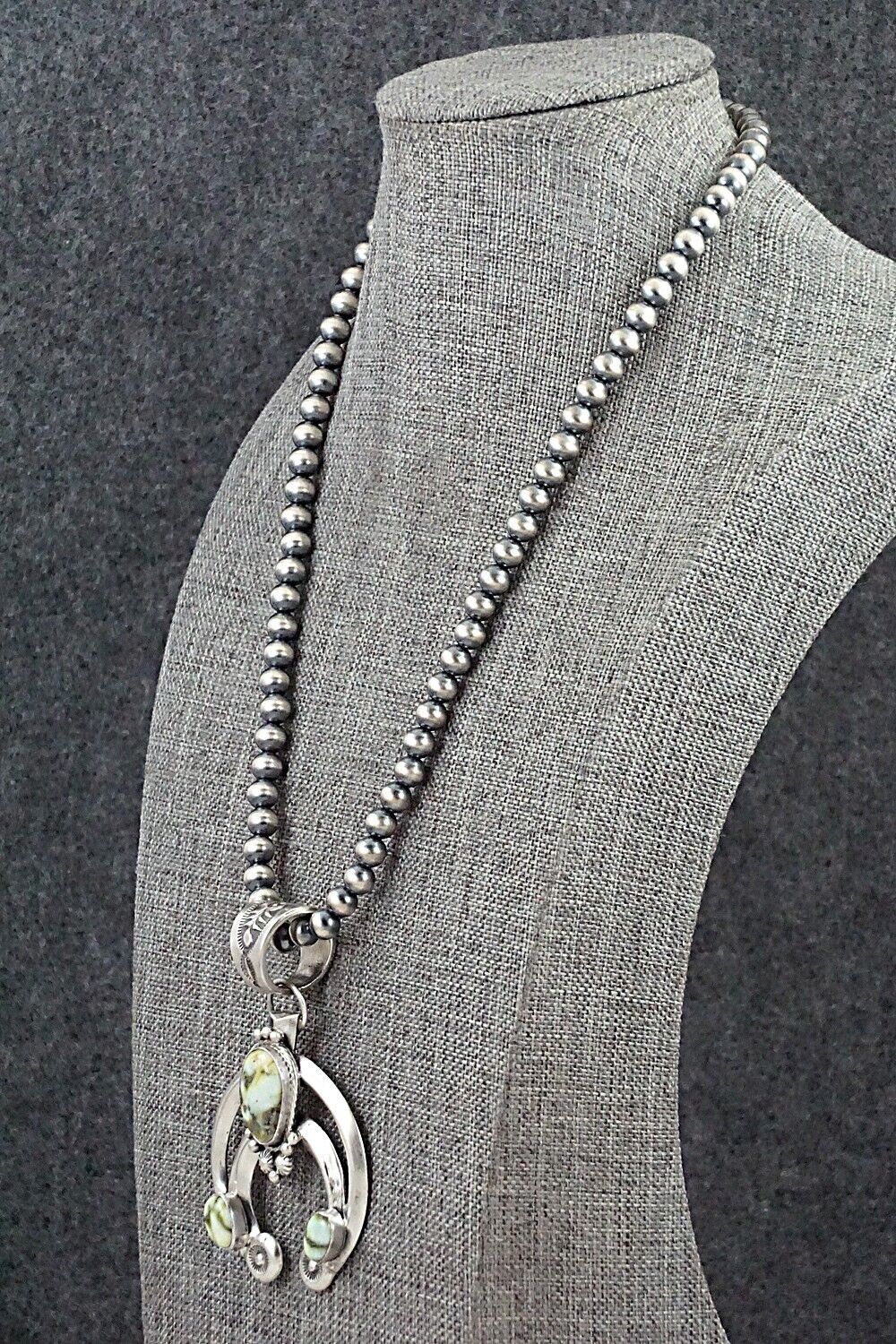 Variscite & Sterling Silver Necklace - Samuel Yellowhair