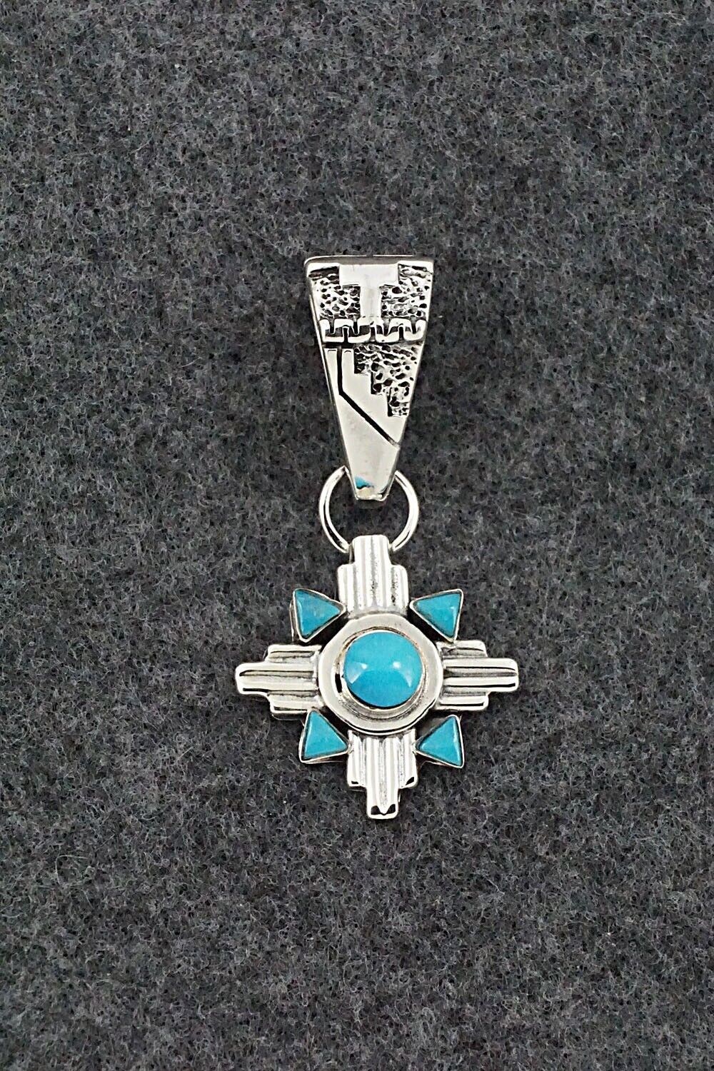 Turquoise and Sterling Silver Pendant - Sadie Jim