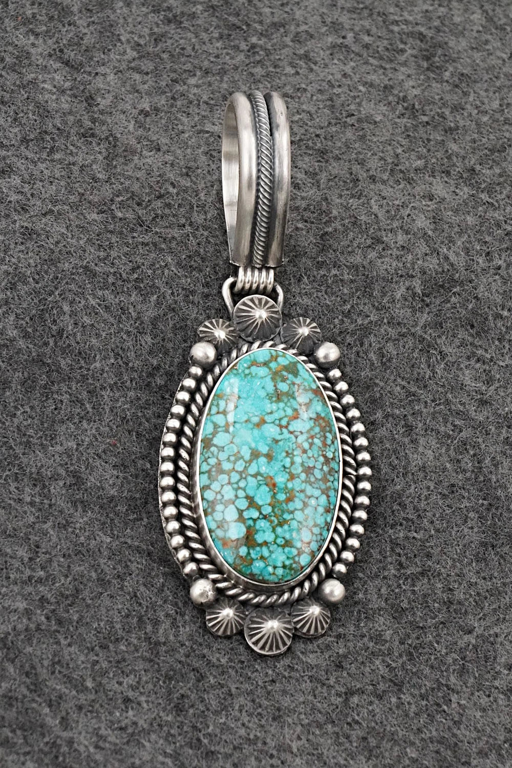 Turquoise & Sterling Silver Pendant - Michael Calladitto