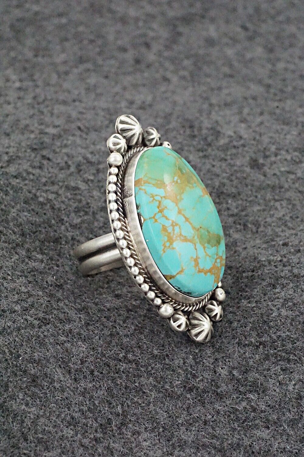 Turquoise & Sterling Silver Ring - Daniel Benally - Size 6 Adj.