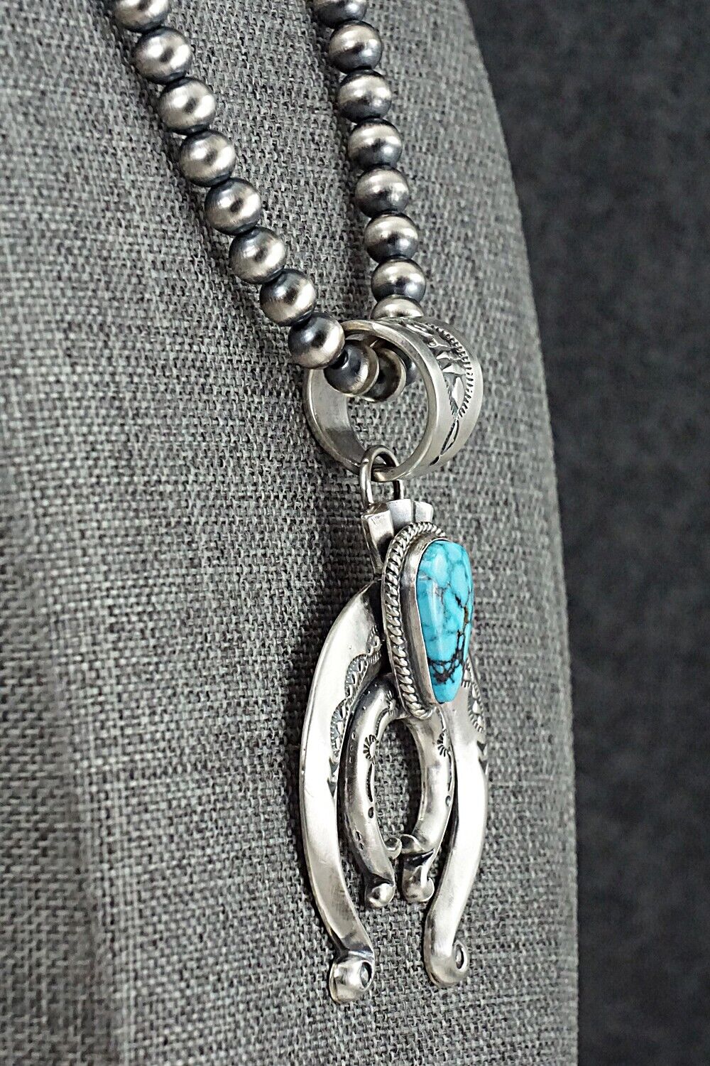 Turquoise & Sterling Silver Necklace - Paige Gordon