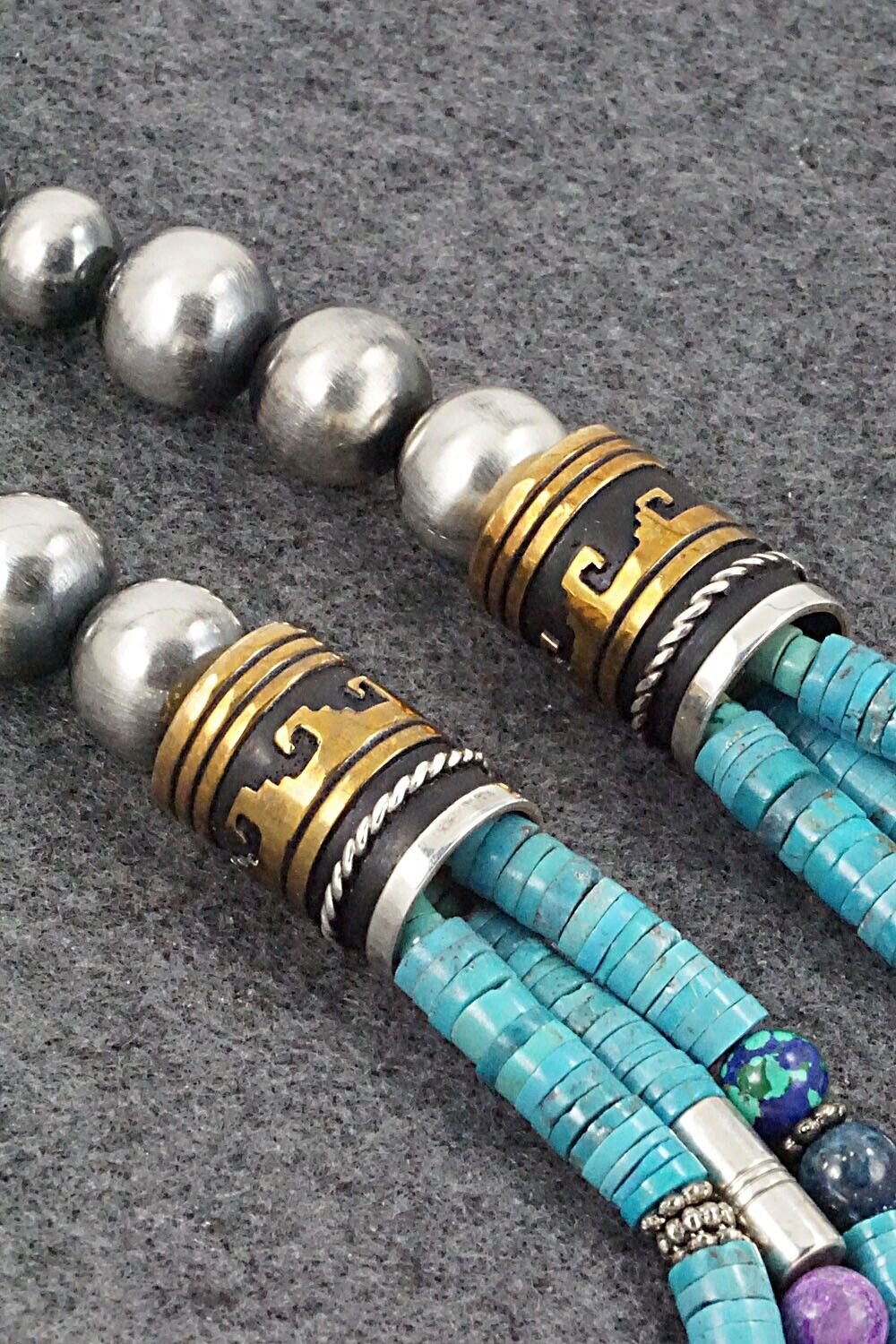 Multi-Stone and Sterling Silver Necklace - Tommy Singer
