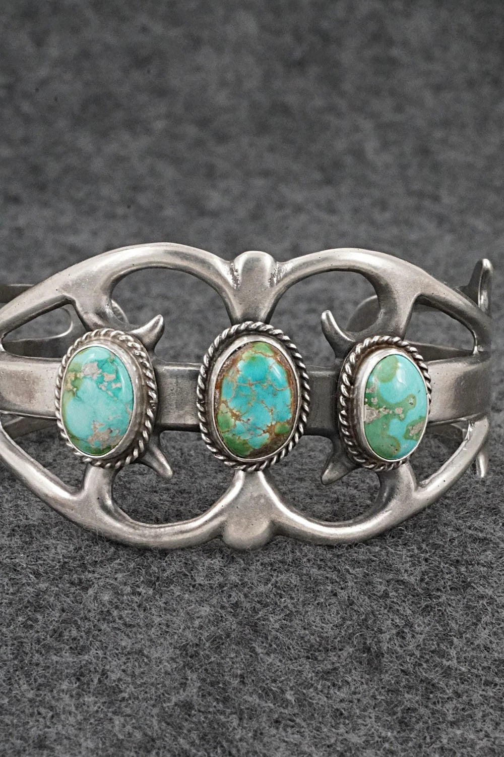 Turquoise & Sterling Silver Bracelet - Eugene Gruber