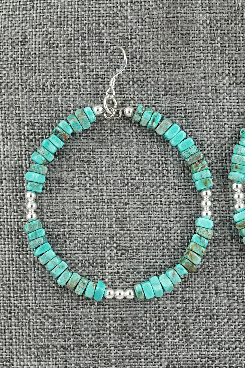 Turquoise & Sterling Silver Earrings - Doreen Jake