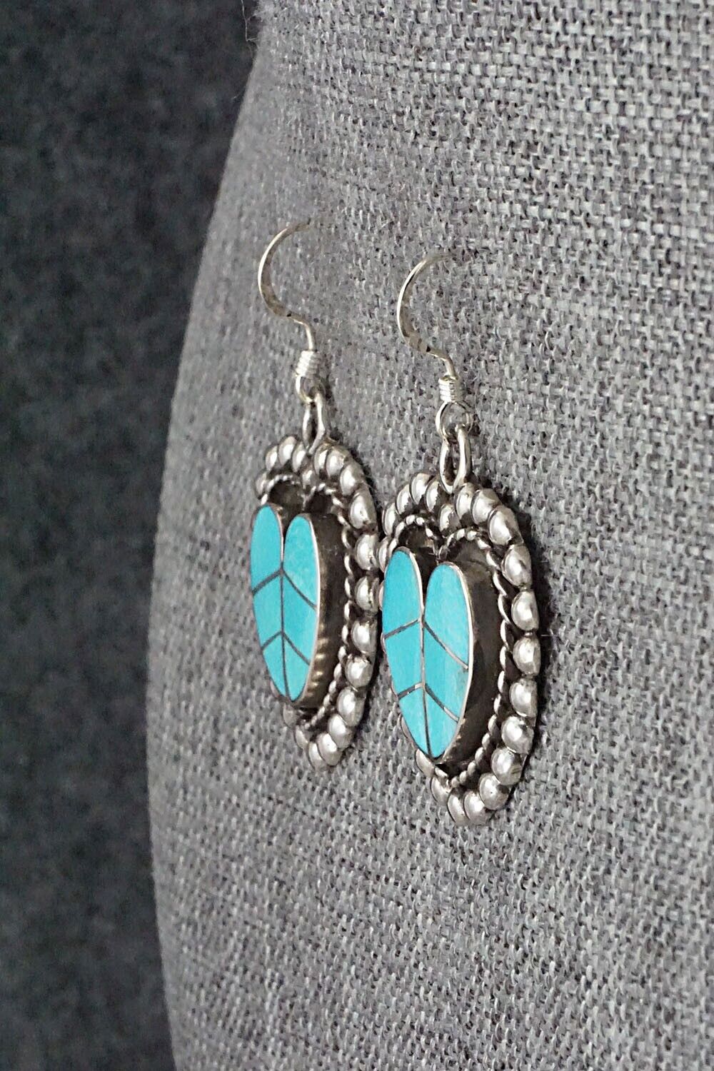 Turquoise & Sterling Silver Earrings - Faye Lowsayatee