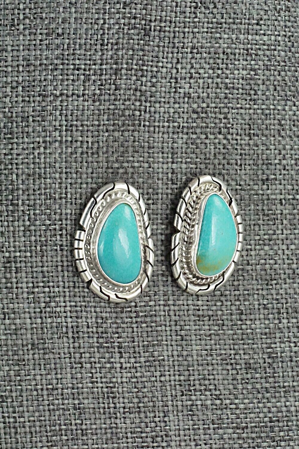 Turquoise & Sterling Silver Earrings - Peggy Skeets