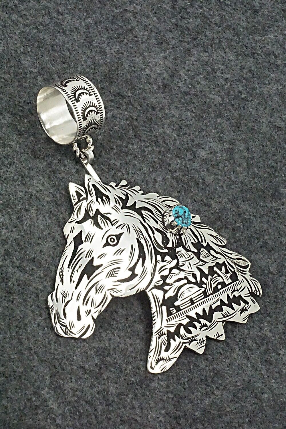 Turquoise & Sterling Silver Pendant - Richard Singer
