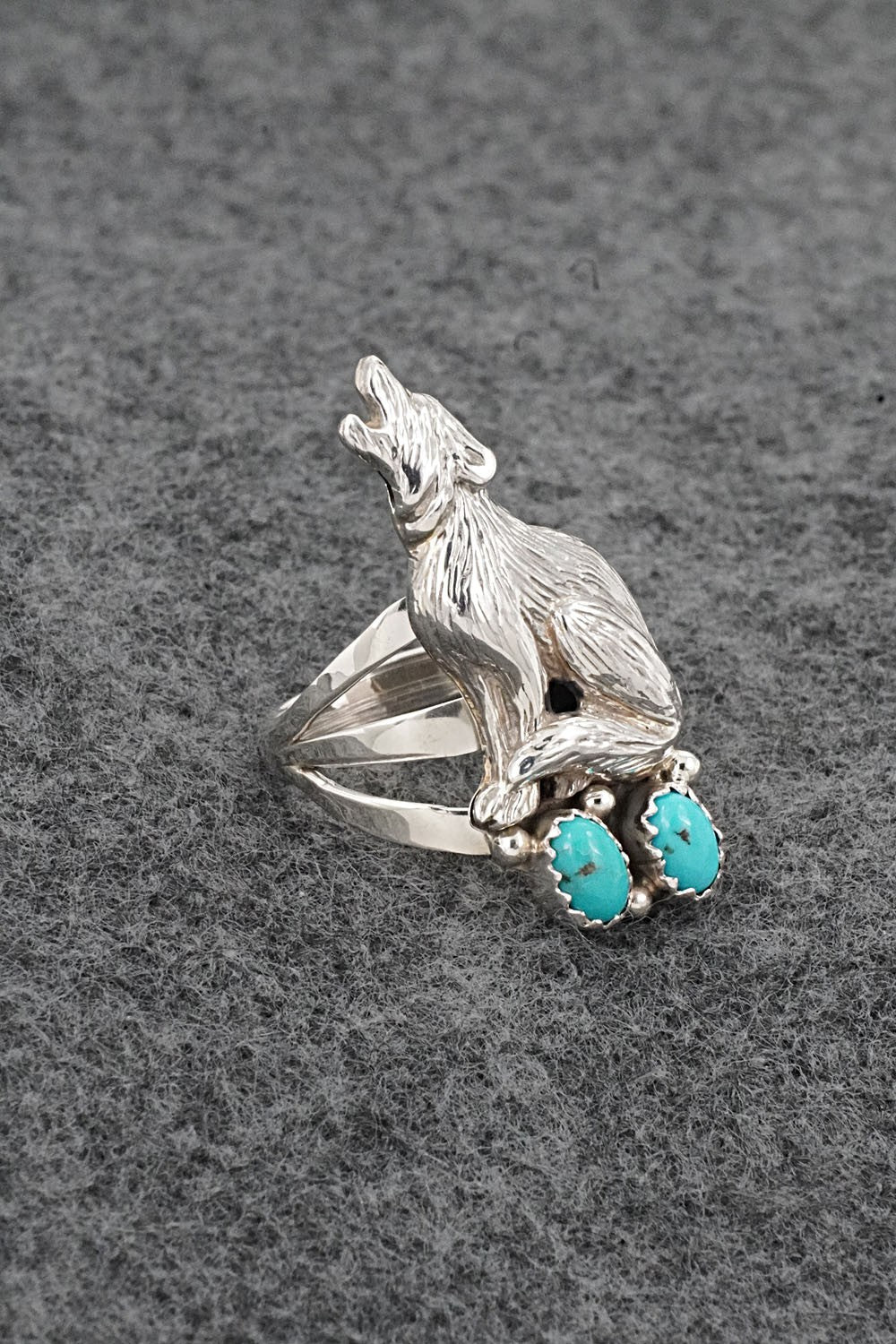 Turquoise & Sterling Silver Ring - Robert Martinez - Size 7.5