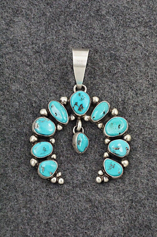 Turquoise & Sterling Silver Pendant - Kathleen Livingston