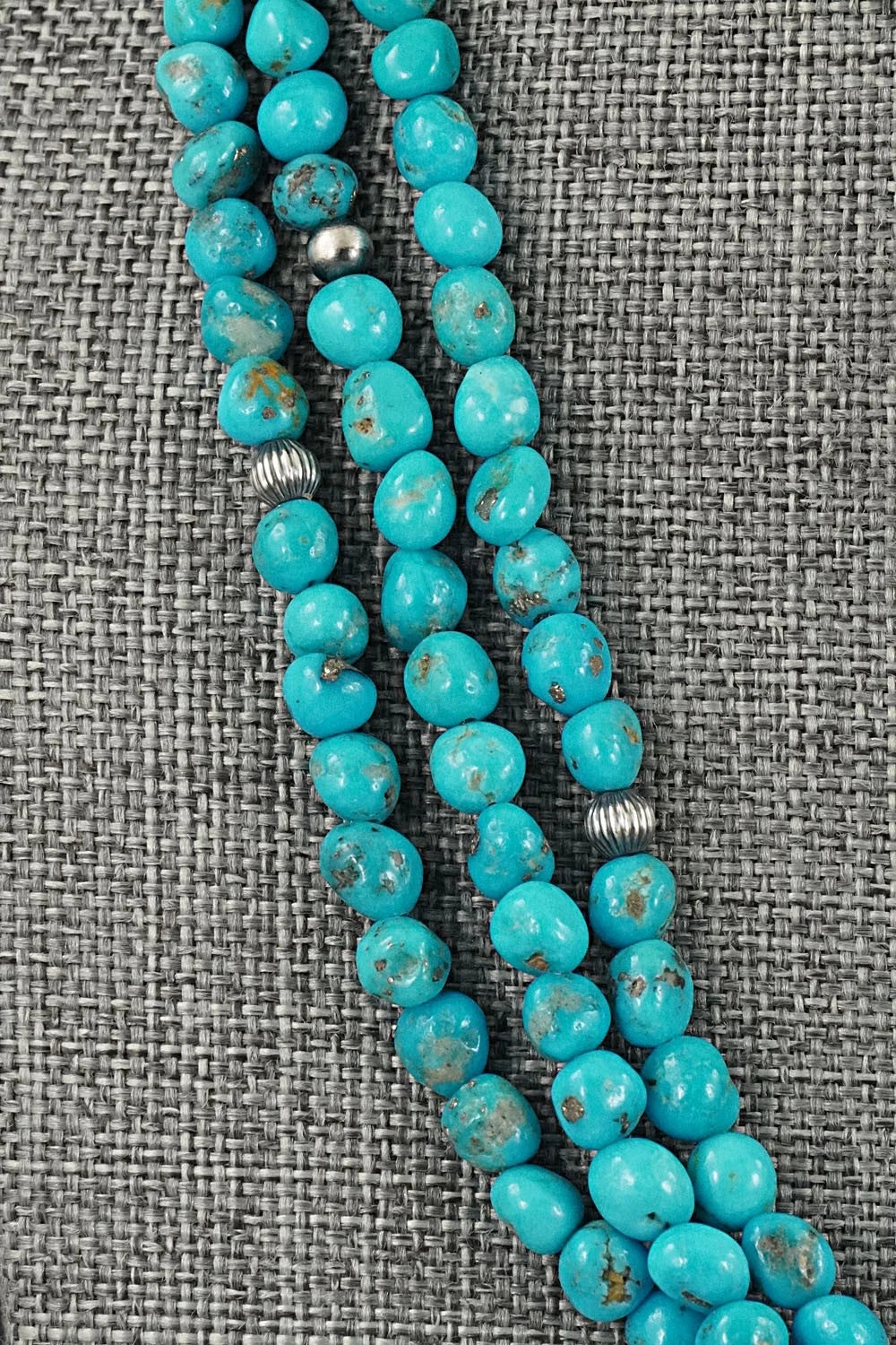 Turquoise & Sterling Silver Necklace - Theresa Skeets