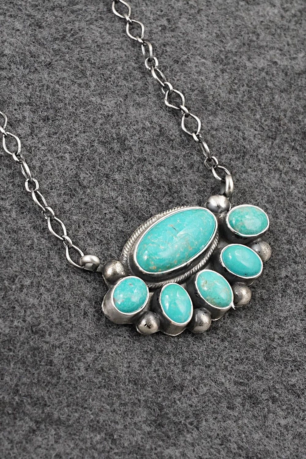 Turquoise & Sterling Silver Necklace - Kathleen Livingston