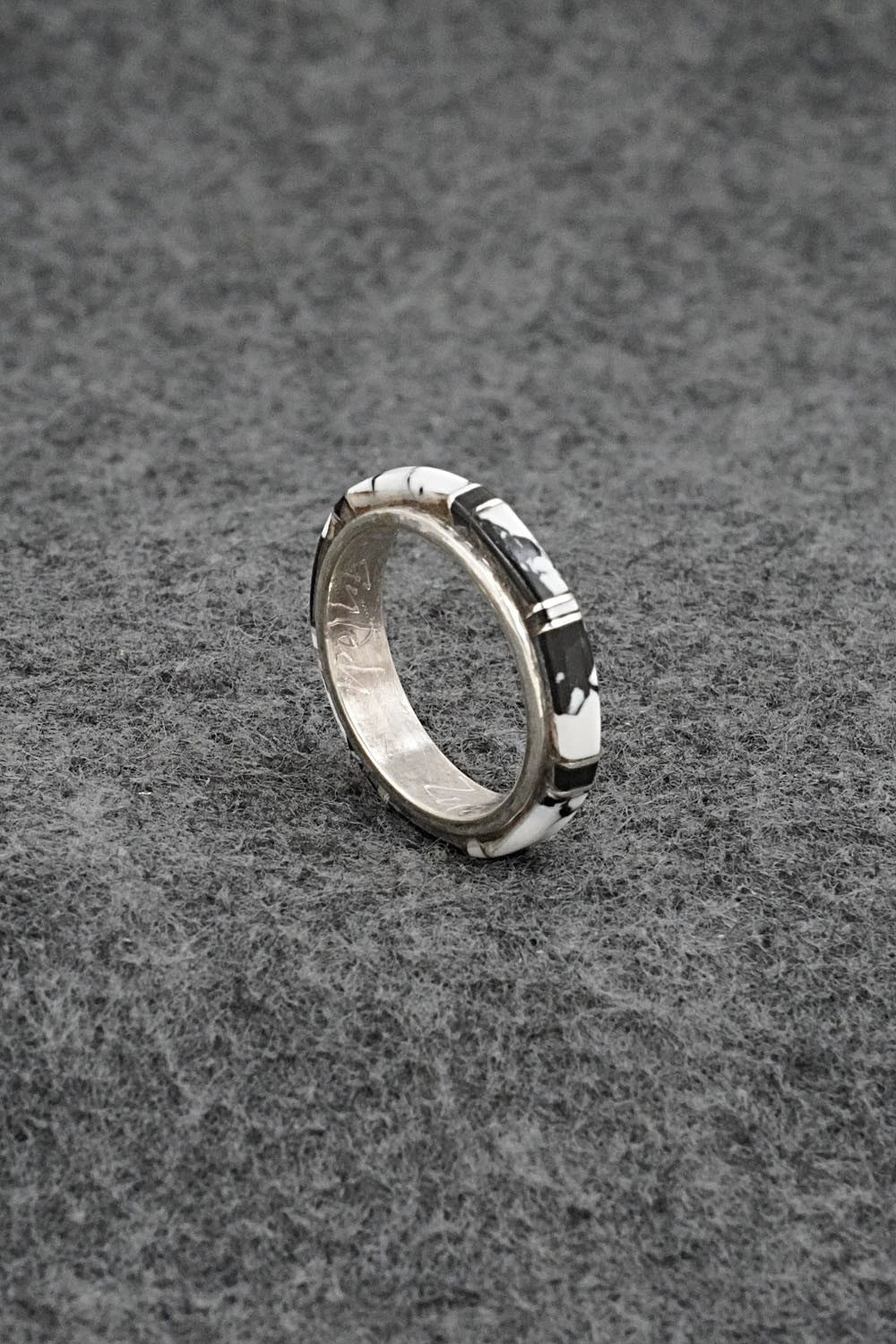 White Buffalo & Sterling Silver Ring - Terrance Panteah - Size 7