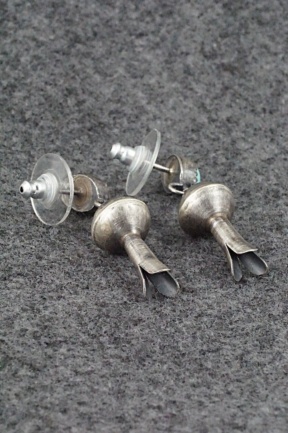 Turquoise & Sterling Silver Blossom Earrings - Shirley Lee