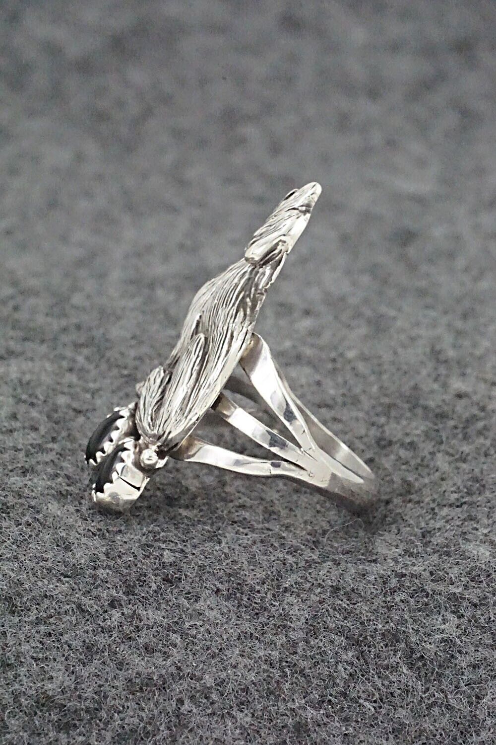 Onyx & Sterling Silver Ring - Jerryson Henio - Size 7.75