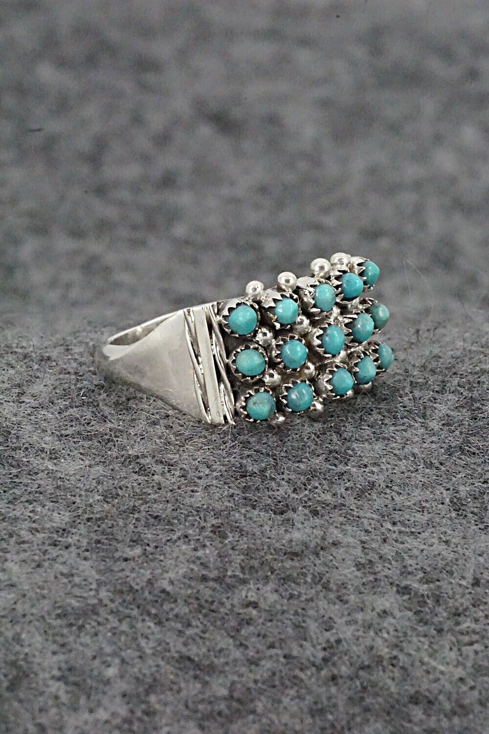Turquoise & Sterling Silver Ring - Stephen Haloo - Size 6.75