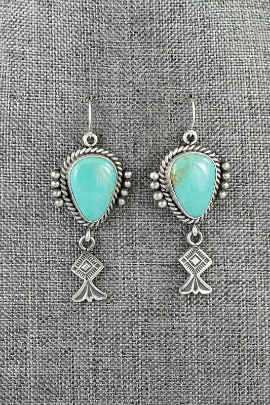 Turquoise & Sterling Silver Earrings - Michael Calladitto