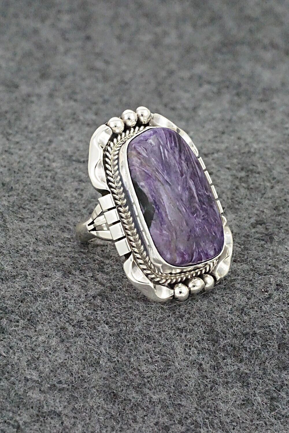 Charoite & Sterling Silver Ring - Samuel Yellowhair - Size 6