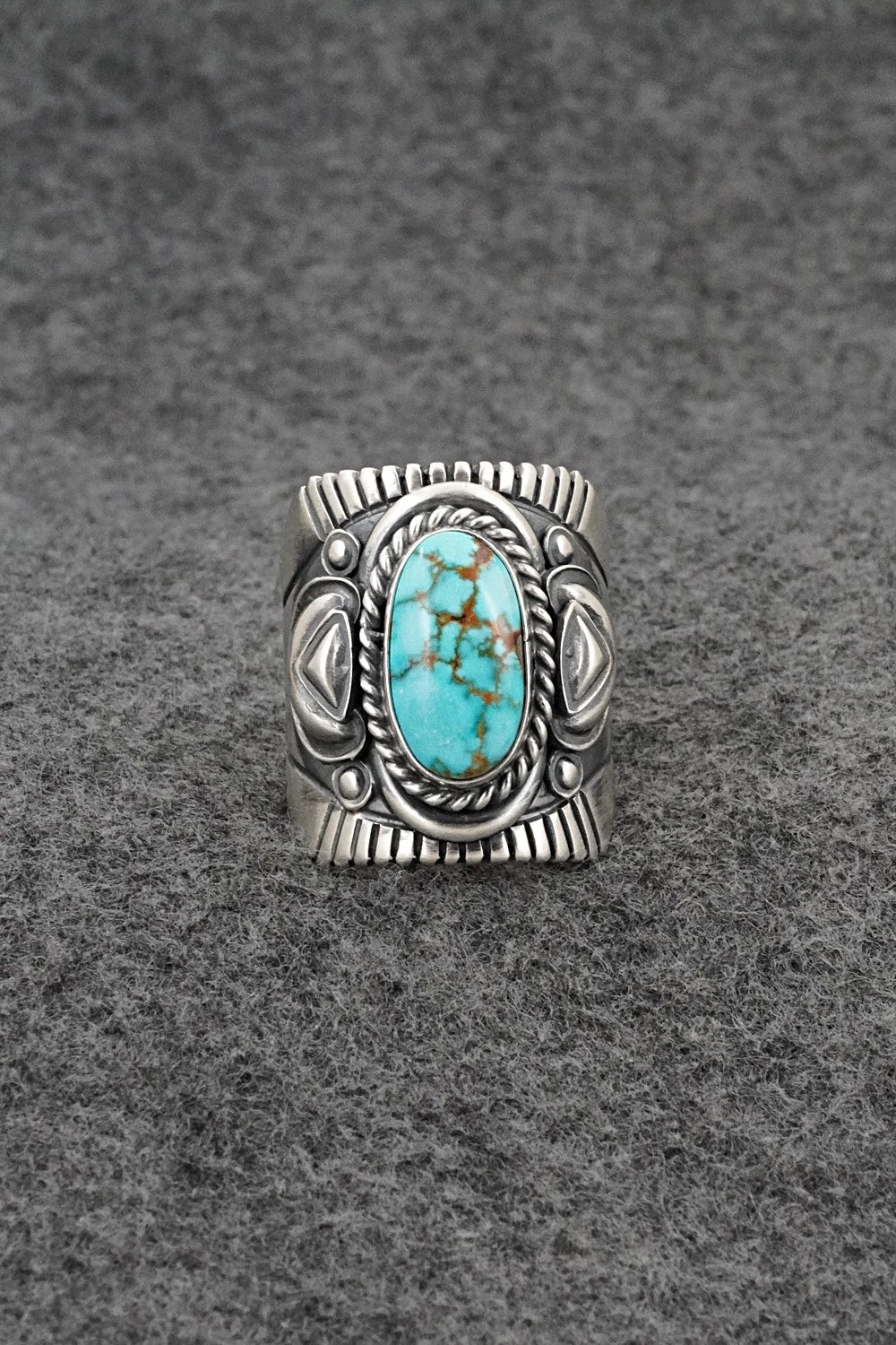 Turquoise & Sterling Silver Ring - Derrick Gordon - Size 10
