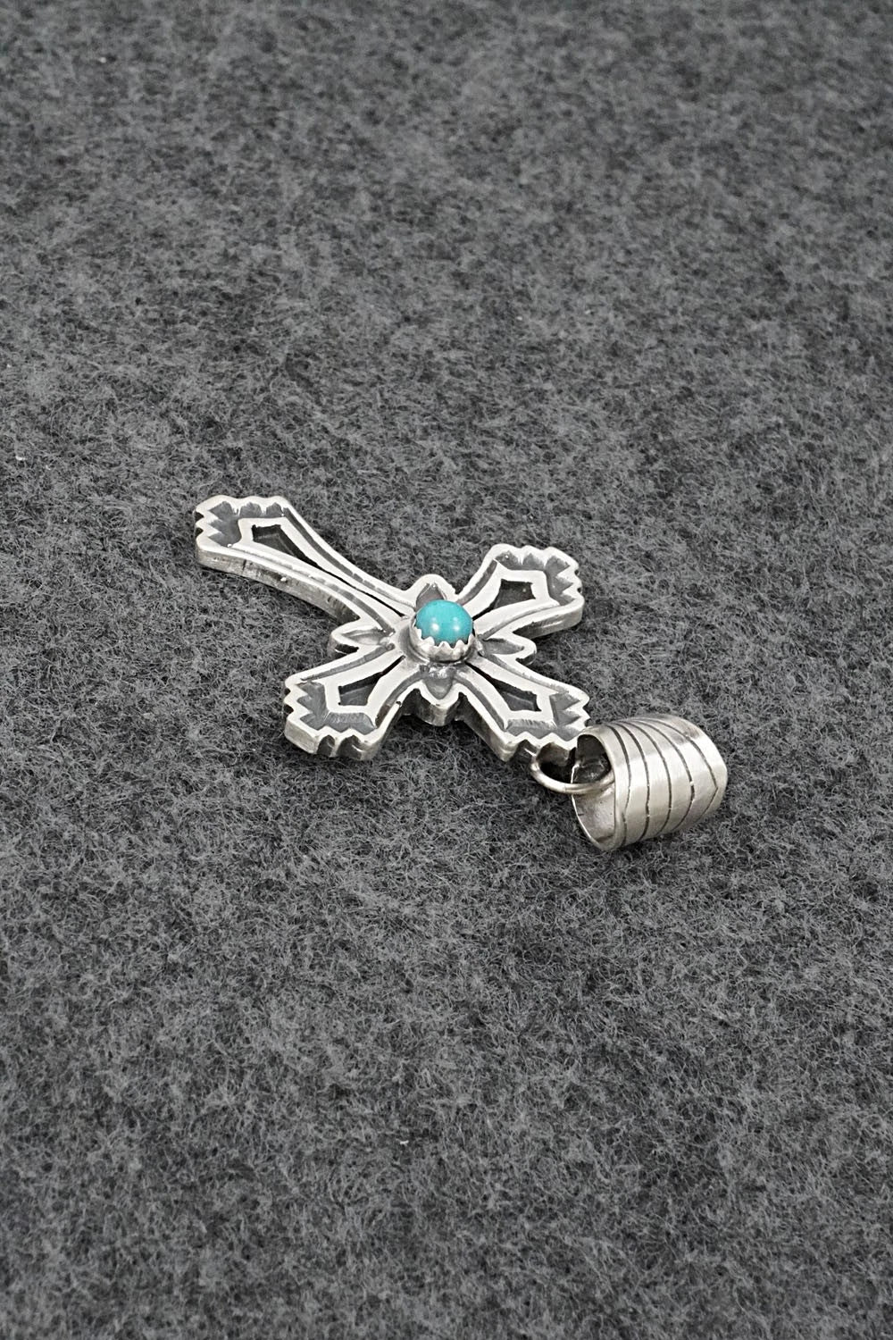Turquoise & Sterling Silver Pendant - Robertson Martinez