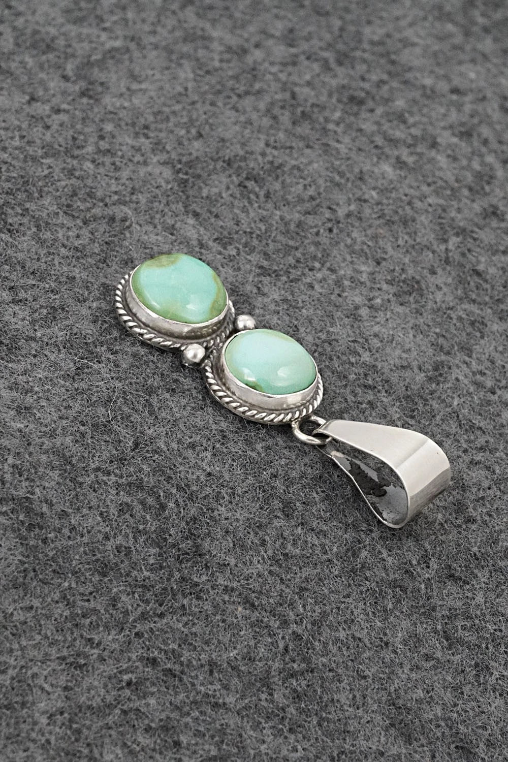 Turquoise & Sterling Silver Pendant - Eugene Gruber